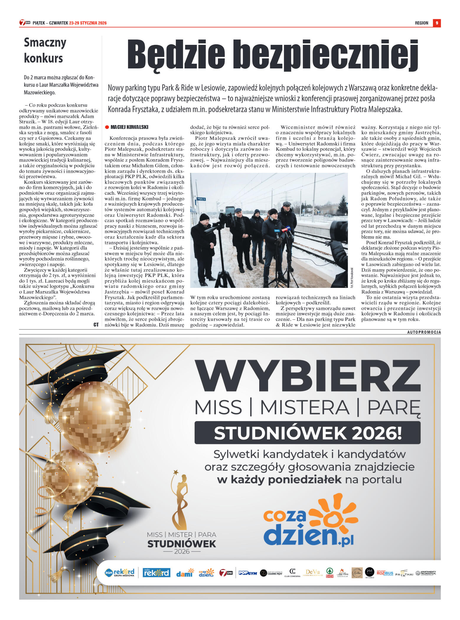Tygodnik "7 Dni" nr 976 z dn. 23.01. 2026 r. - strona 9