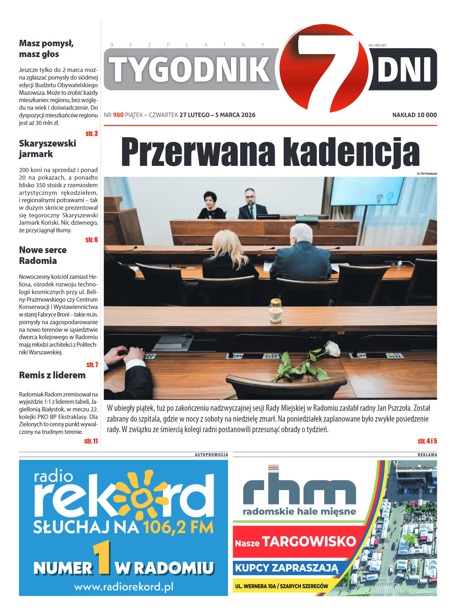 Tygodnik "7 Dni" nr 980 z dn. 27.02. 2026 r. - strona 1