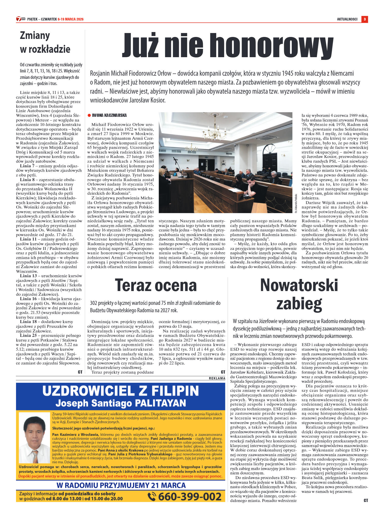 Tygodnik "7 Dni" nr 981 z dn. 6.03. 2026 r. - strona 3