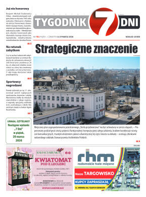 Tygodnik "7 Dni" nr 981 z dn. 6.03. 2026 r. - strona 1