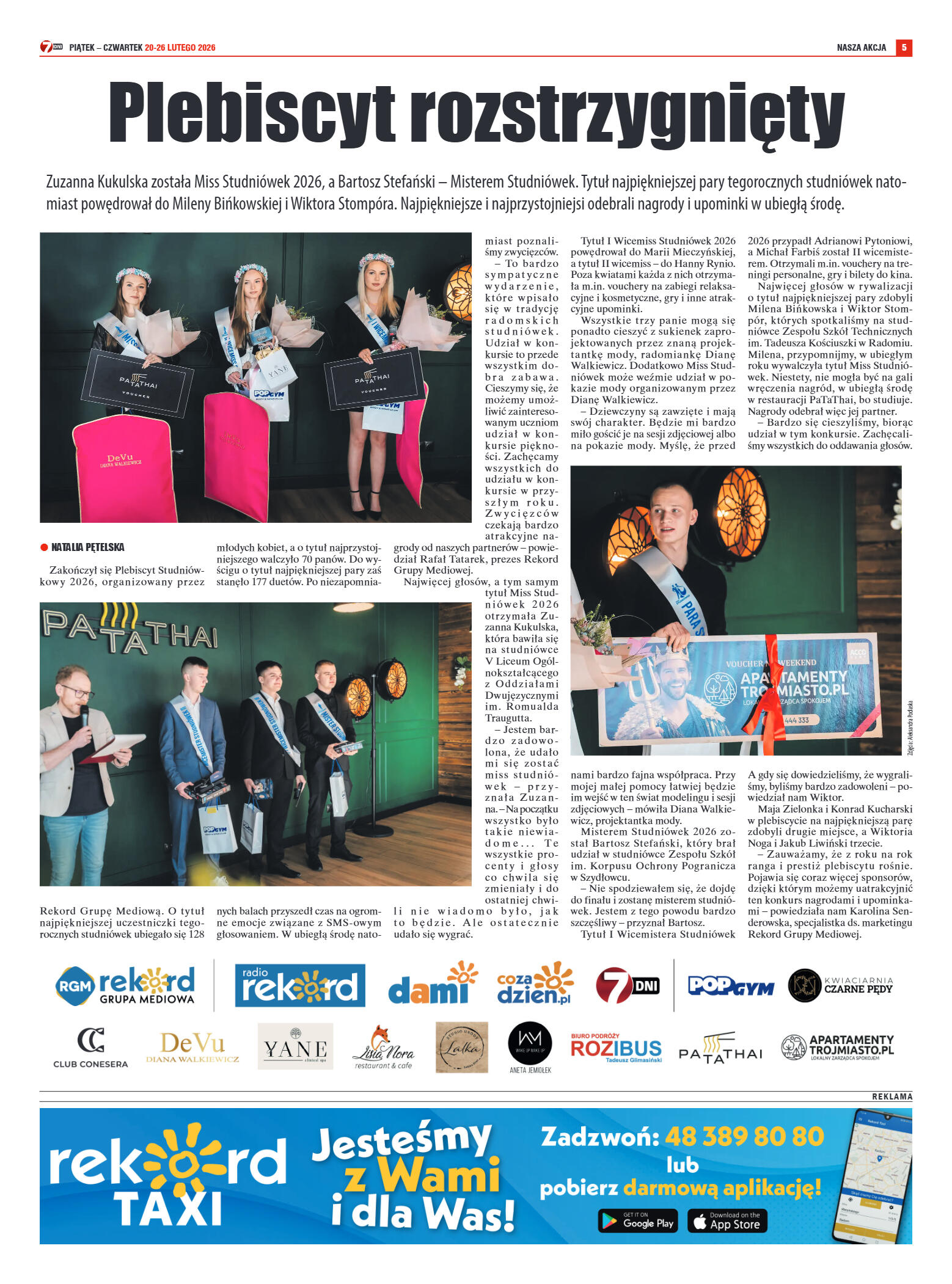 Tygodnik "7 Dni" nr 982 z dn. 20.03. 2026 r. - strona 5