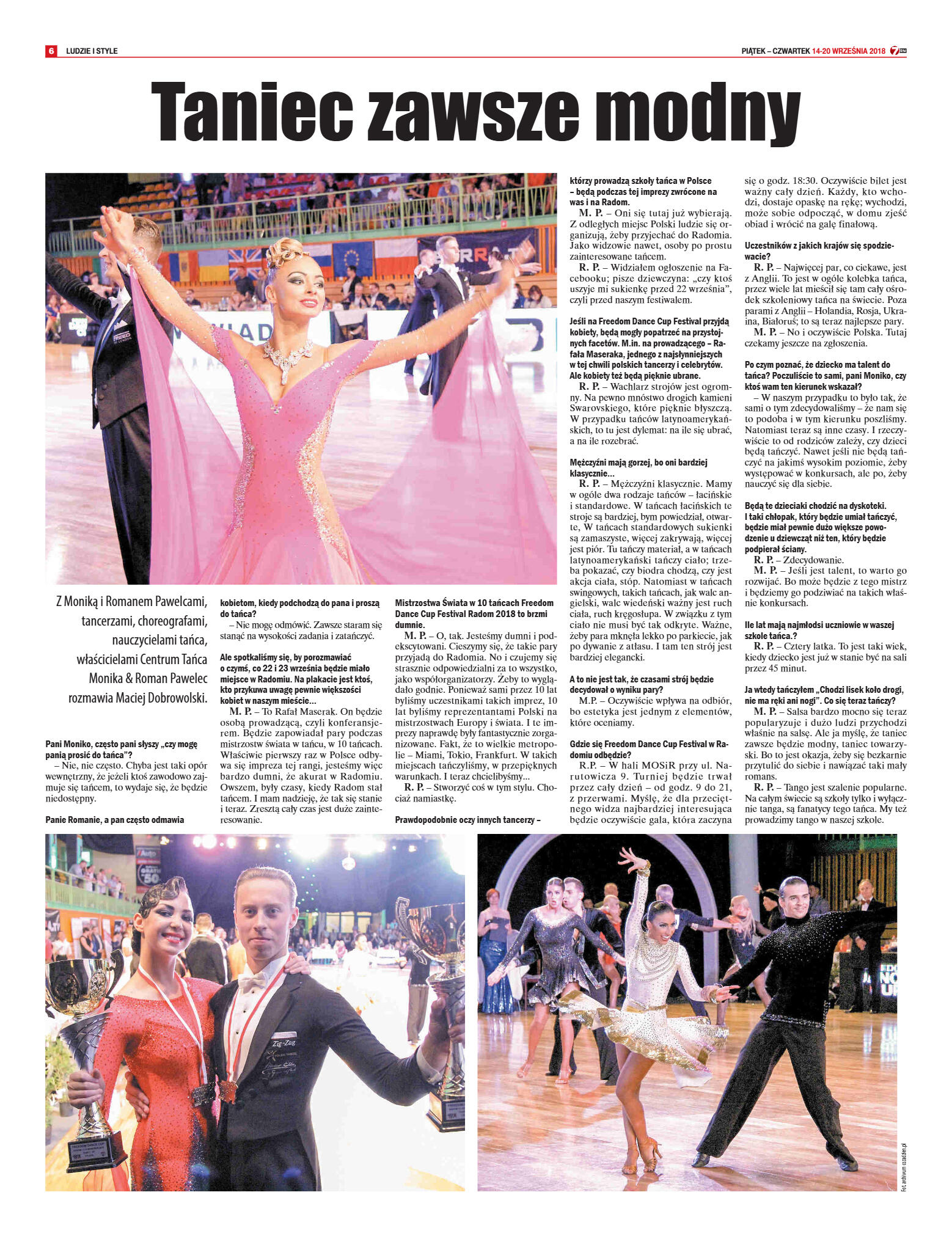 Tygodnik "7 Dni" nr 652 z 14.09.2018 - strona 6