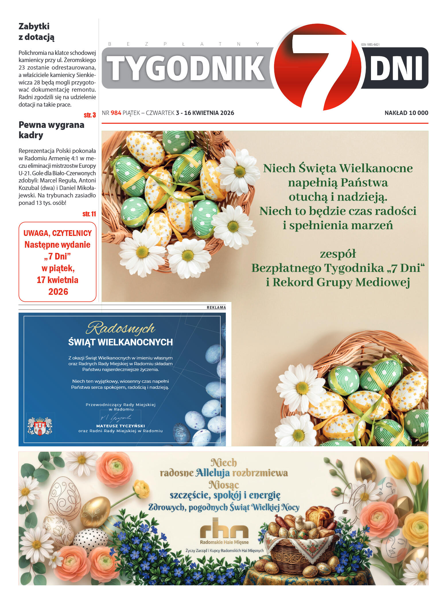 Tygodnik "7 Dni" nr 984 z dn. 03.04. 2026 r. - strona 1