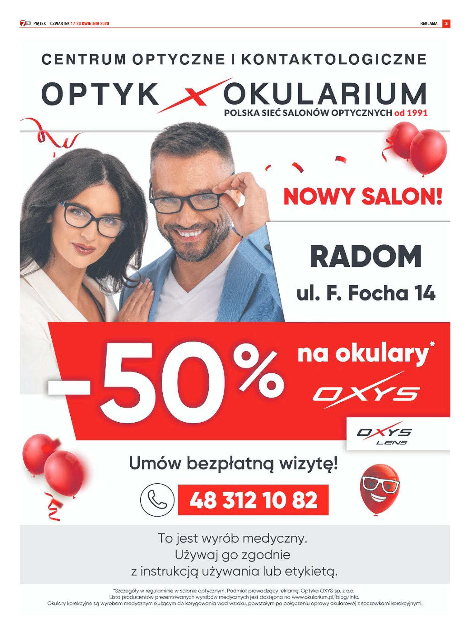 Tygodnik "7 Dni" nr 985 z dn. 17.04. 2026 r. - strona 3