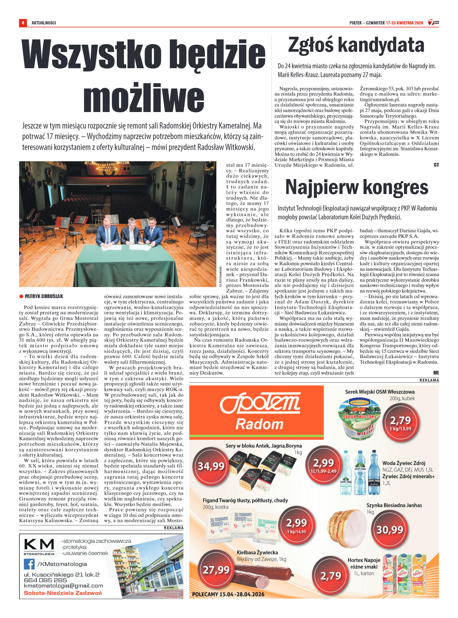 Tygodnik "7 Dni" nr 985 z dn. 17.04. 2026 r. - strona 4