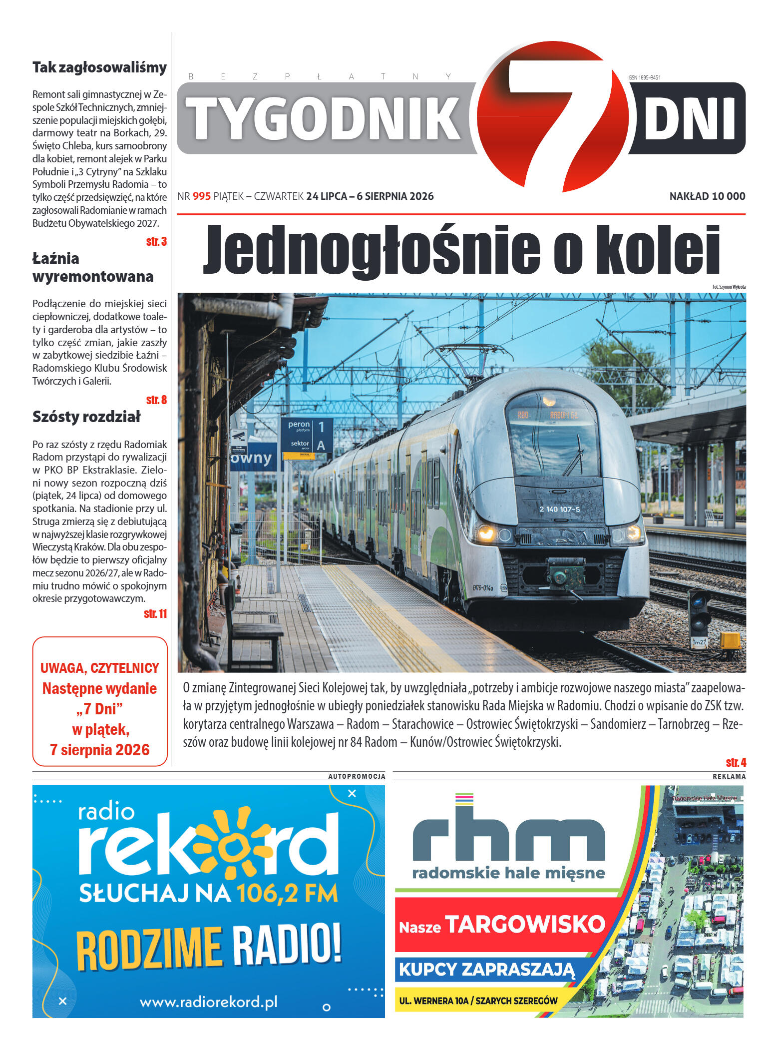 Tygodnik "7 Dni" nr 995 z dn. 24.07. 2026 r. - strona 1