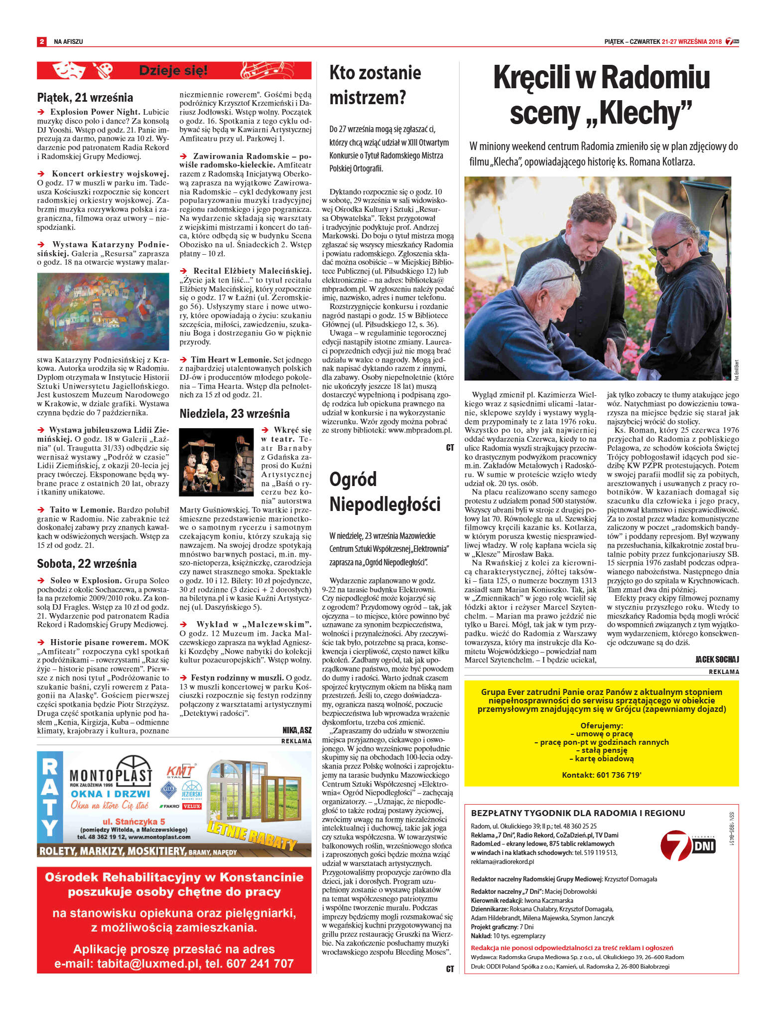 Tygodnik "7 Dni" nr 653 z 21.09.2018 - strona 2