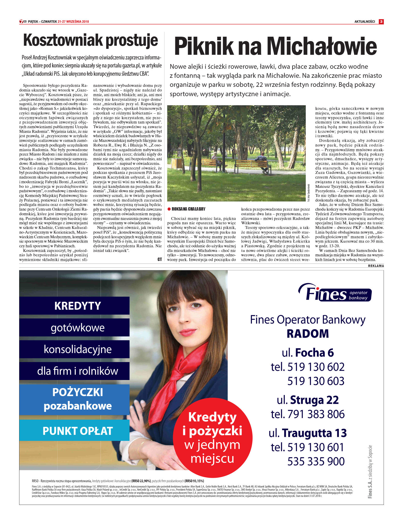 Tygodnik "7 Dni" nr 653 z 21.09.2018 - strona 3