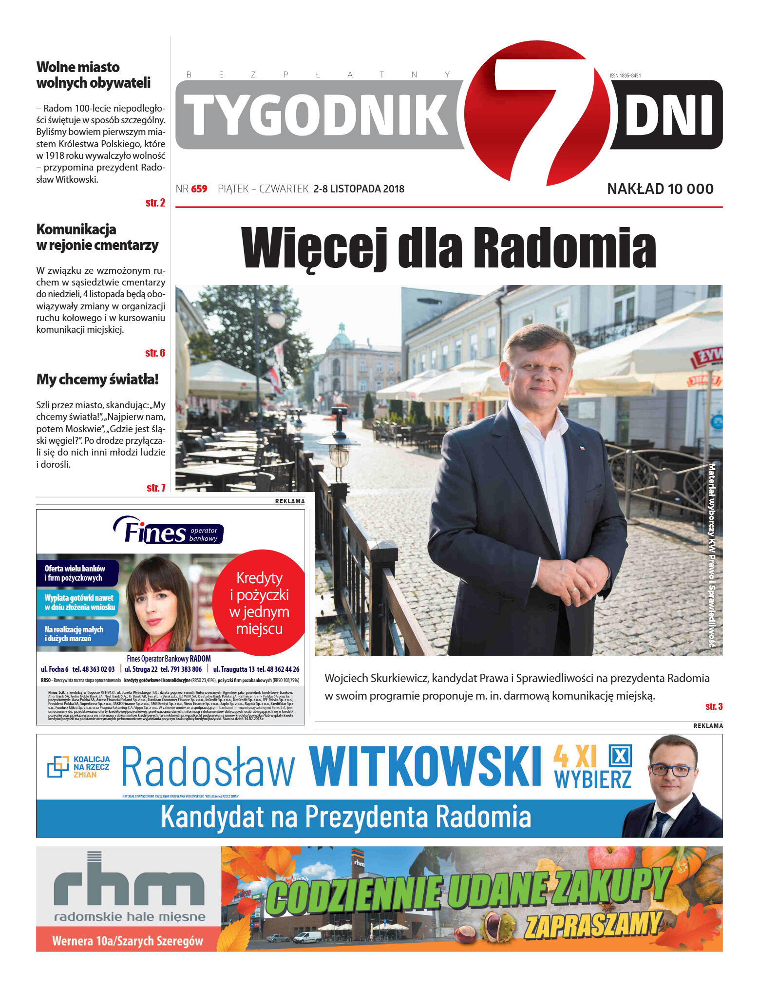 Tygodnik "7 Dni" nr 659 z 02.11.2018 - strona 1