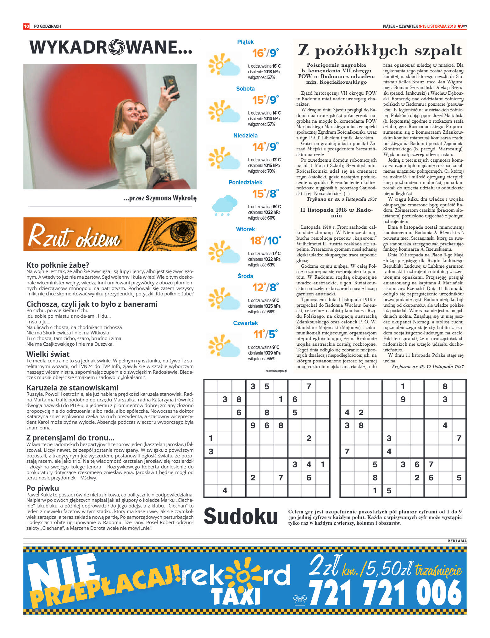 Tygodnik "7 Dni" nr 660 z 09.11.2018 - strona 10