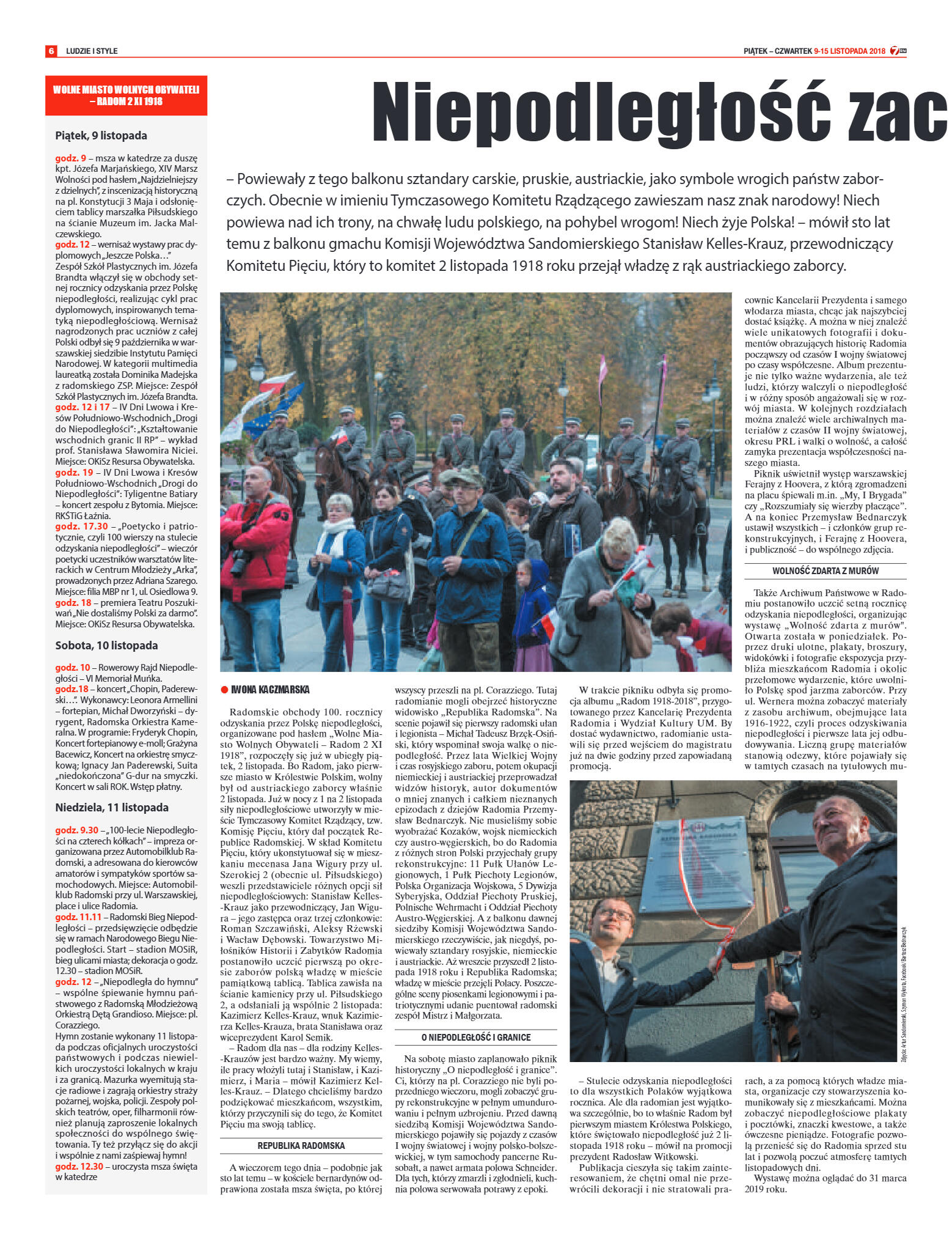 Tygodnik "7 Dni" nr 660 z 09.11.2018 - strona 6