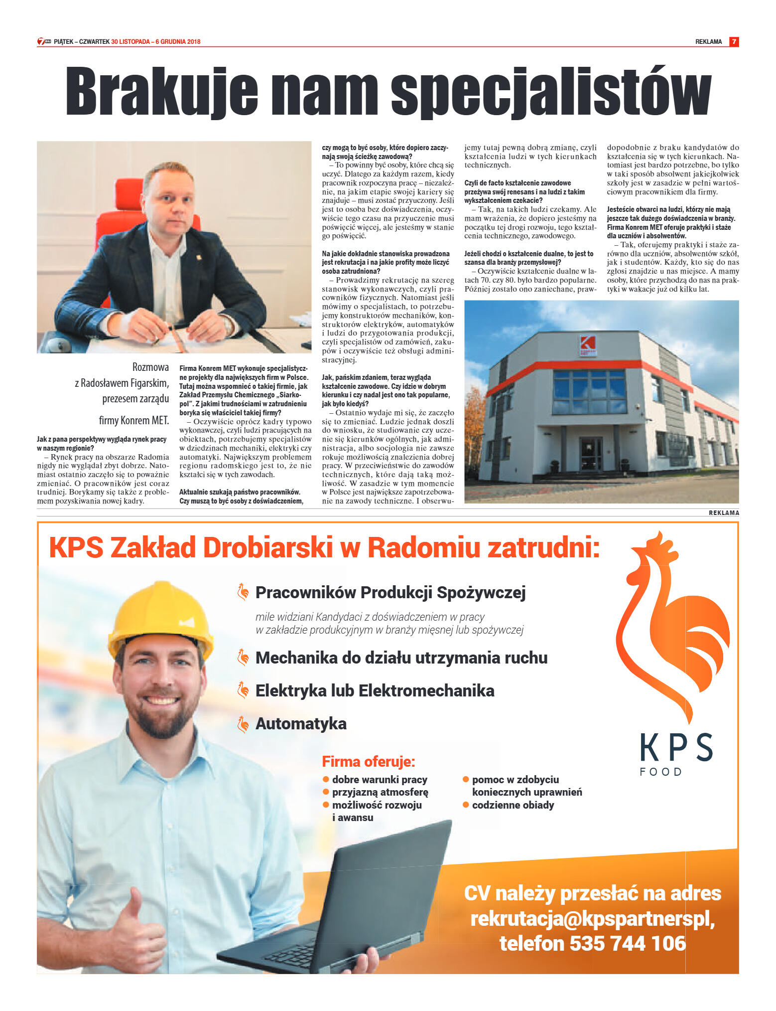 Tygodnik "7 Dni" nr 663 z 30.11.2018 - strona 7