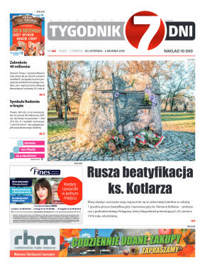 Tygodnik "7 Dni" nr 663 z 30.11.2018 - strona 1