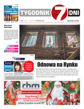 Tygodnik "7 Dni" nr 664 z 07.12.2018 - strona 1
