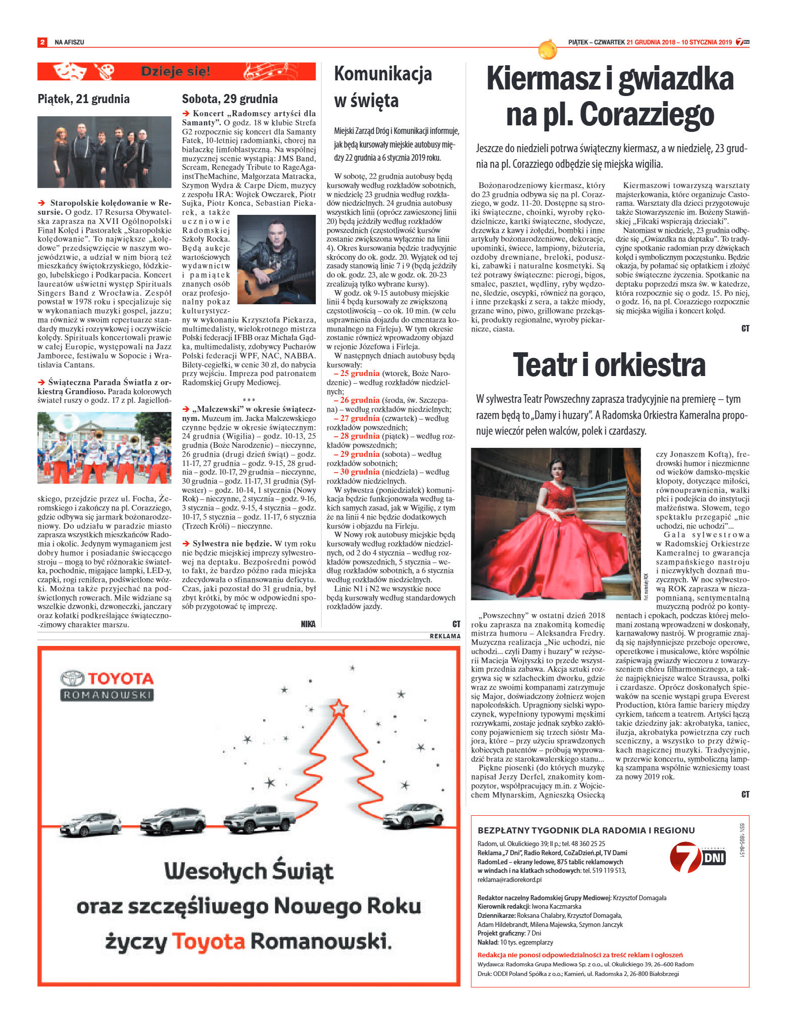 Tygodnik "7 Dni" nr 666 z 21.12.2018 - strona 2