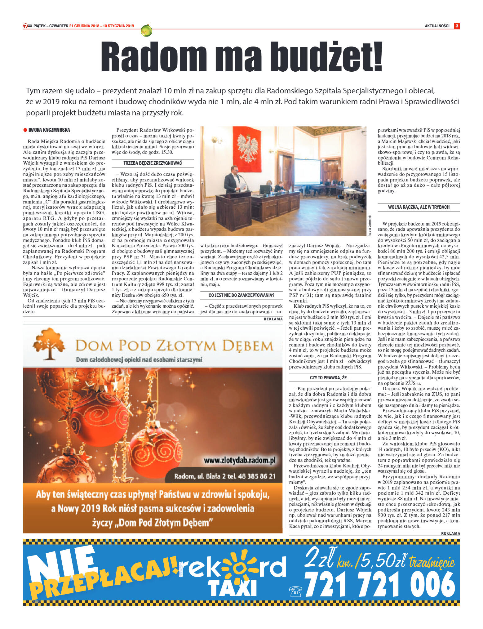 Tygodnik "7 Dni" nr 666 z 21.12.2018 - strona 3