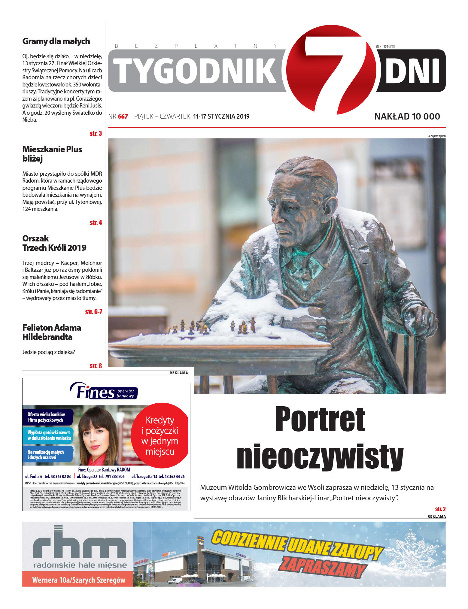 Tygodnik "7 Dni" nr 667 z 11.01.2019 - strona 1