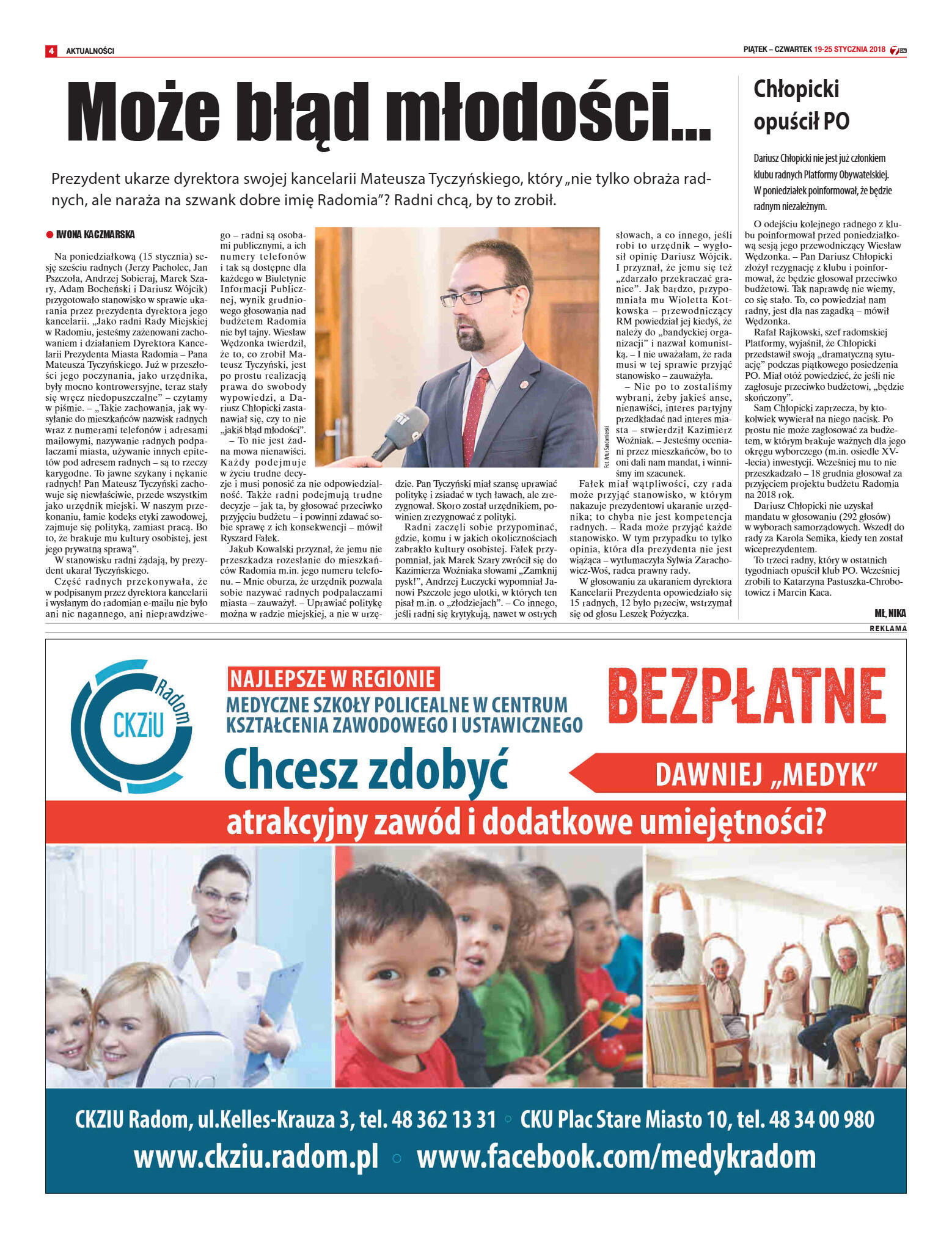 Tygodnik "7 Dni" nr 619 z dn. 19.01.2018 - strona 4