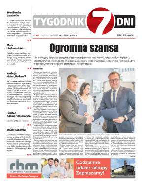 Tygodnik "7 Dni" nr 619 z dn. 19.01.2018 - strona 1