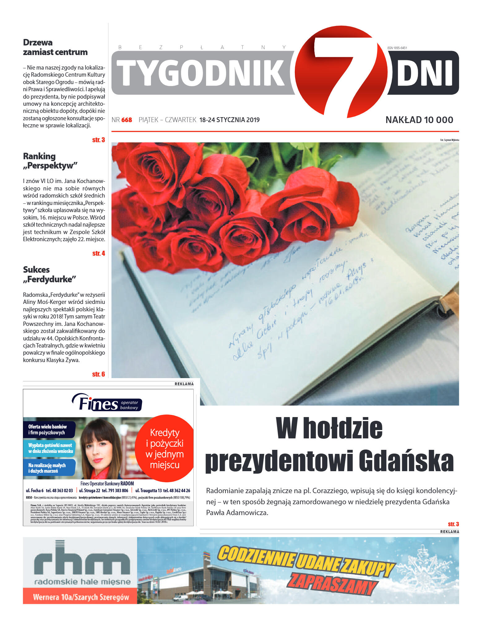 Tygodnik "7 Dni" nr 668 z 18.01.2019 - strona 1