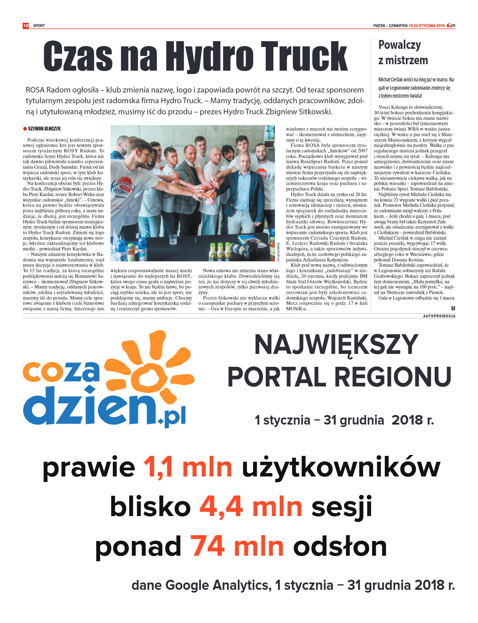 Tygodnik "7 Dni" nr 668 z 18.01.2019 - strona 12
