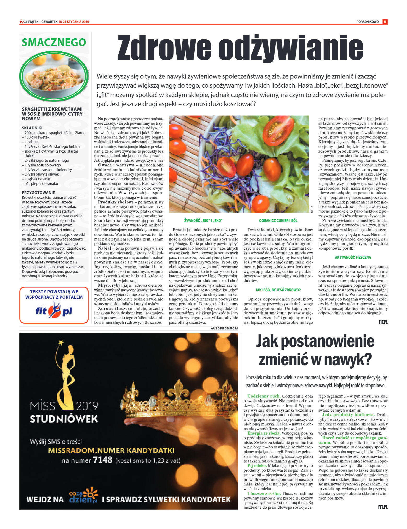 Tygodnik "7 Dni" nr 668 z 18.01.2019 - strona 9