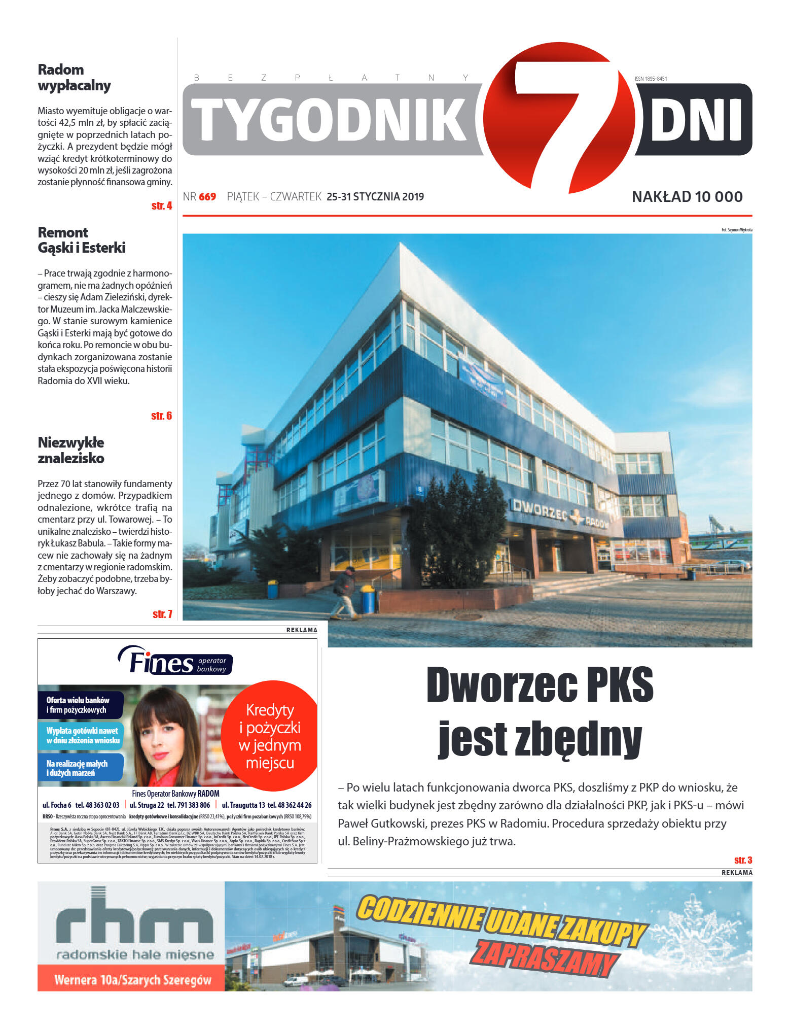 Tygodnik "7 Dni" nr 669 z 25.01.2019 - strona 1