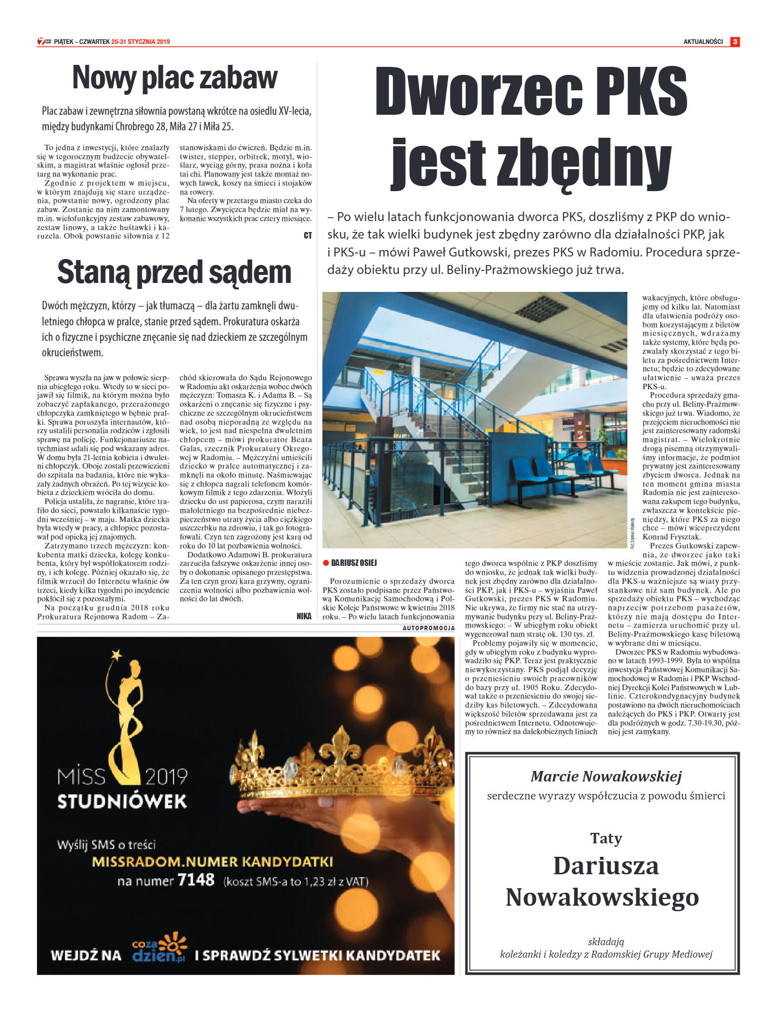 Tygodnik "7 Dni" nr 669 z 25.01.2019 - strona 3
