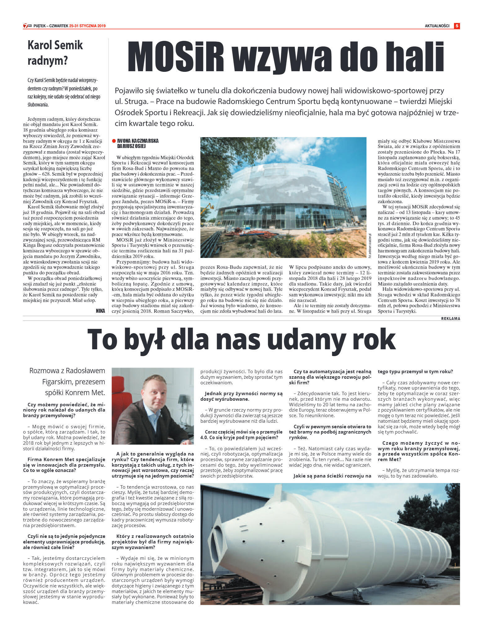 Tygodnik "7 Dni" nr 669 z 25.01.2019 - strona 5