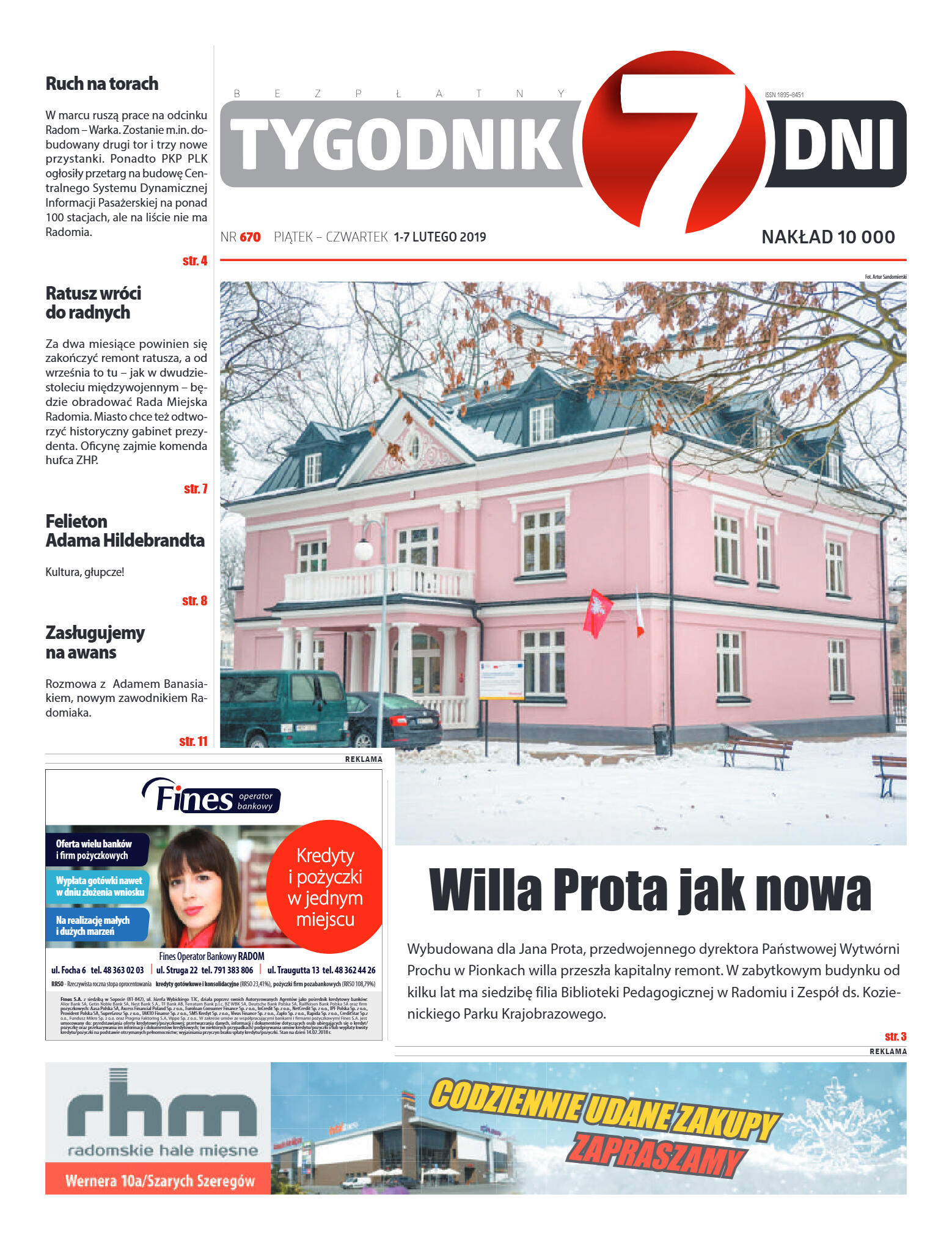 Tygodnik "7 Dni" nr 670 z 01.02.2019 - strona 1