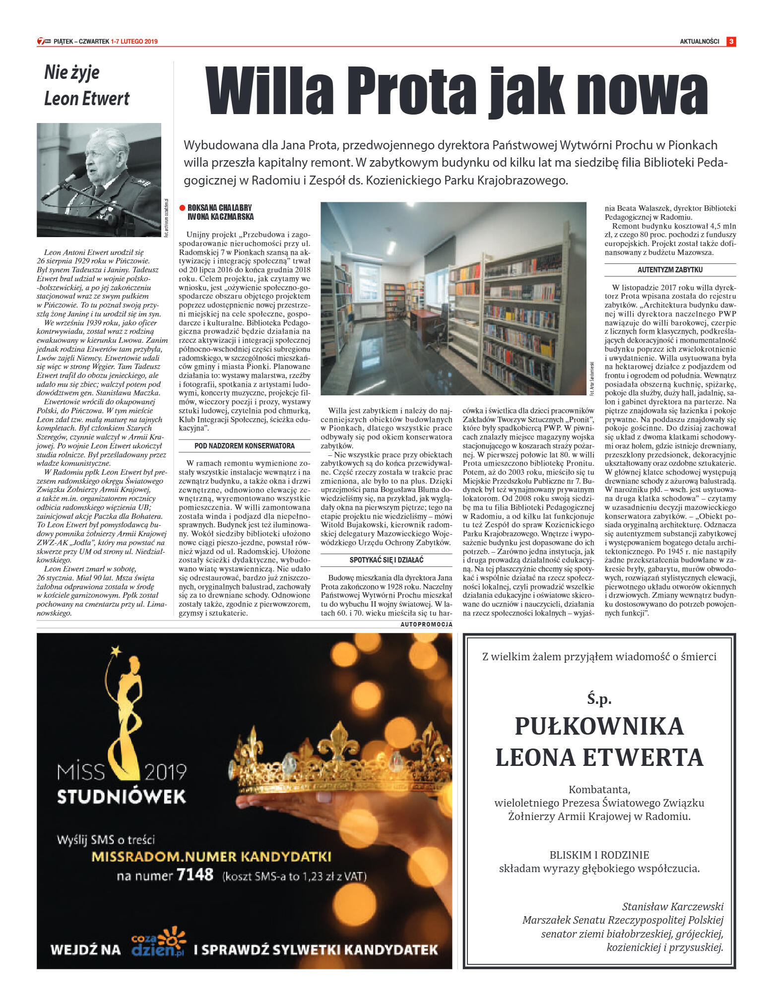 Tygodnik "7 Dni" nr 670 z 01.02.2019 - strona 3