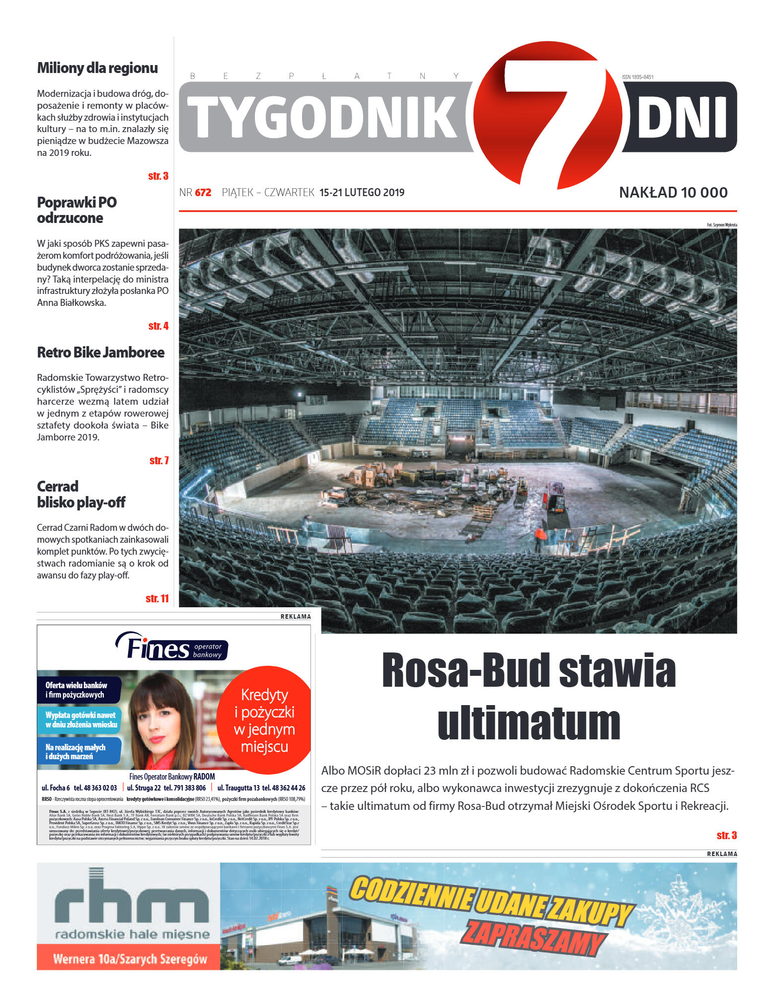 Tygodnik "7 Dni" nr 672 z 15.02.2019 - strona 1