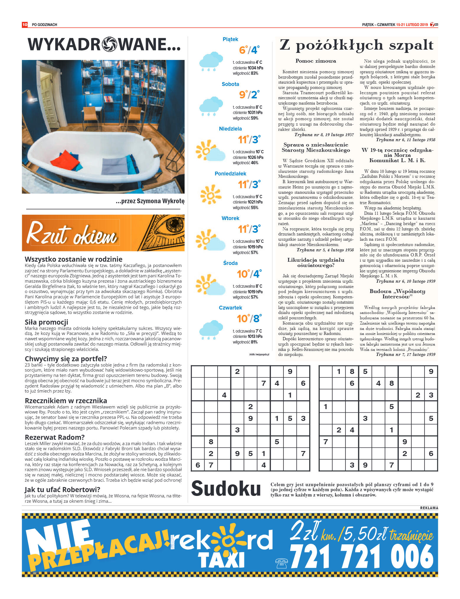 Tygodnik "7 Dni" nr 672 z 15.02.2019 - strona 10