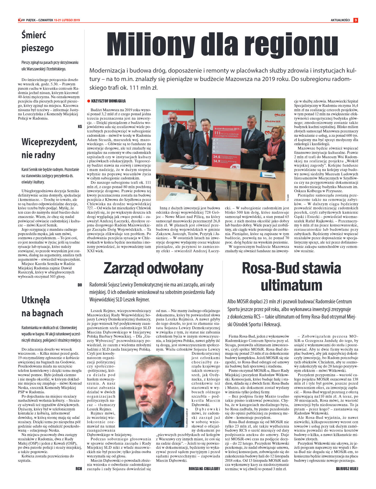 Tygodnik "7 Dni" nr 672 z 15.02.2019 - strona 3