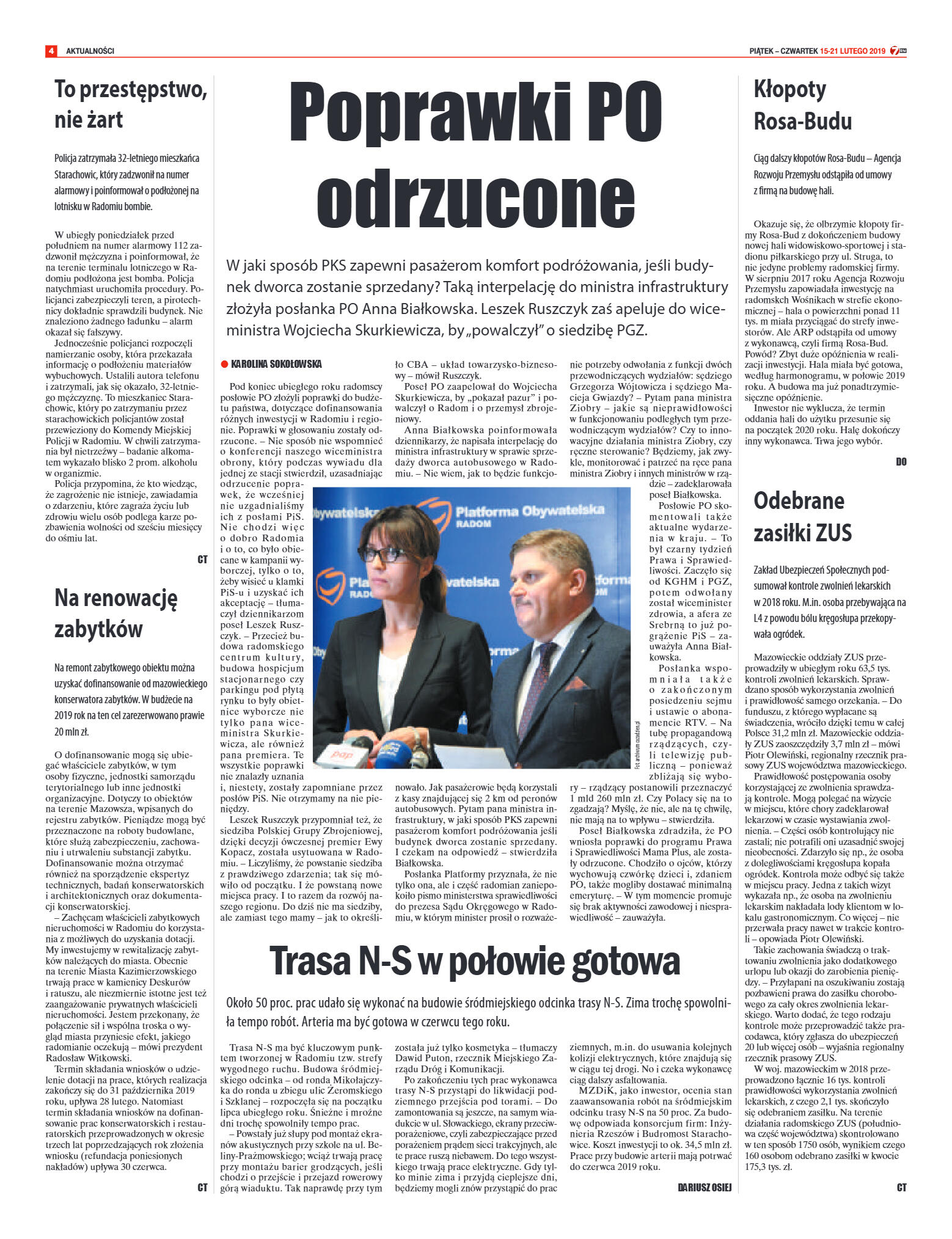 Tygodnik "7 Dni" nr 672 z 15.02.2019 - strona 4