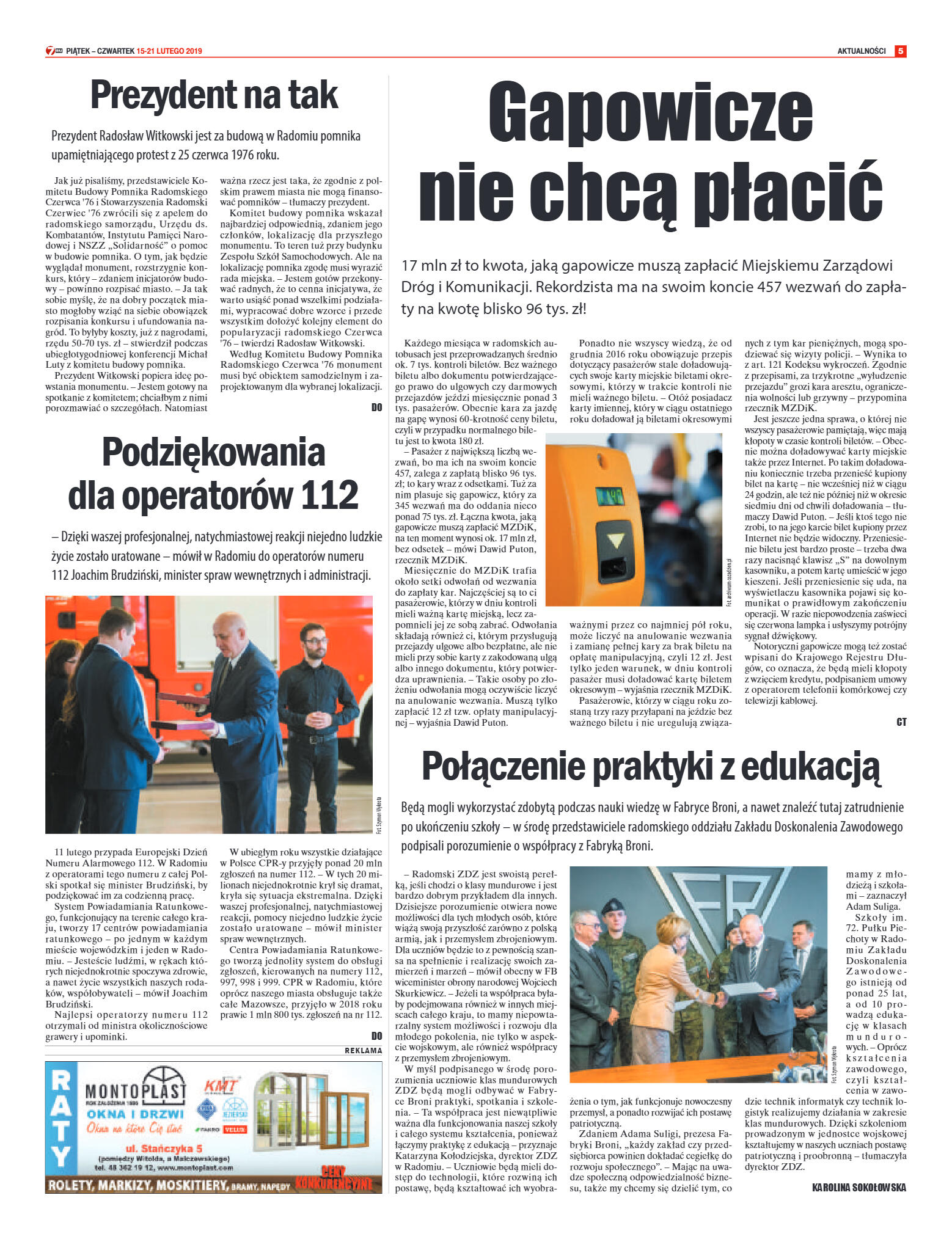 Tygodnik "7 Dni" nr 672 z 15.02.2019 - strona 5