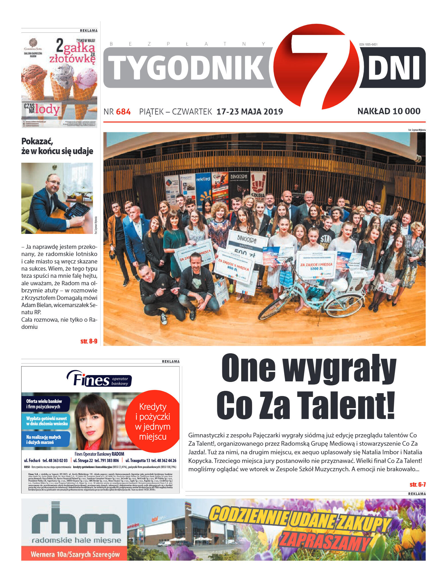 Tygodnik "7 Dni" nr 684 z 17.05.2019 - strona 1