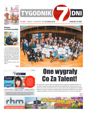 Tygodnik "7 Dni" nr 684 z 17.05.2019 - strona 1