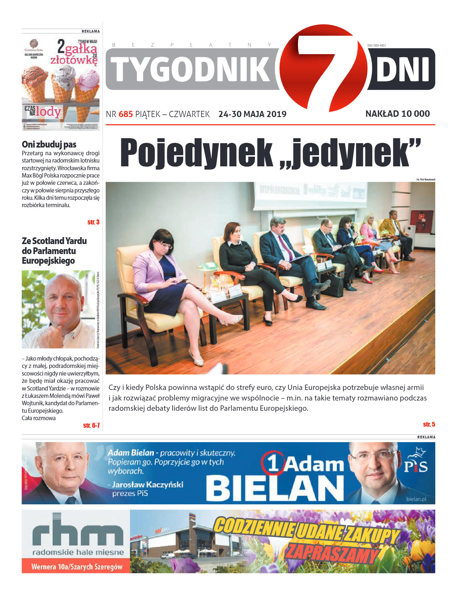 Tygodnik "7 Dni" nr 685 z 24.05.2019 - strona 1
