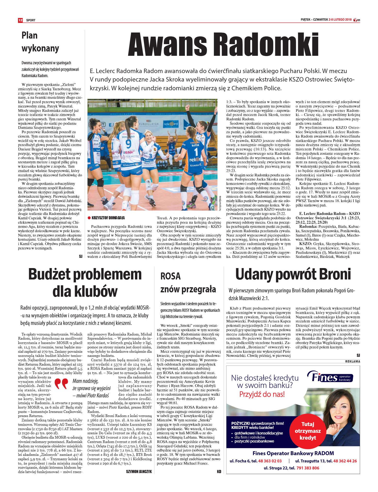 Tygodnik "7 Dni" nr 621 z dn. 02.02.2018 - strona 12