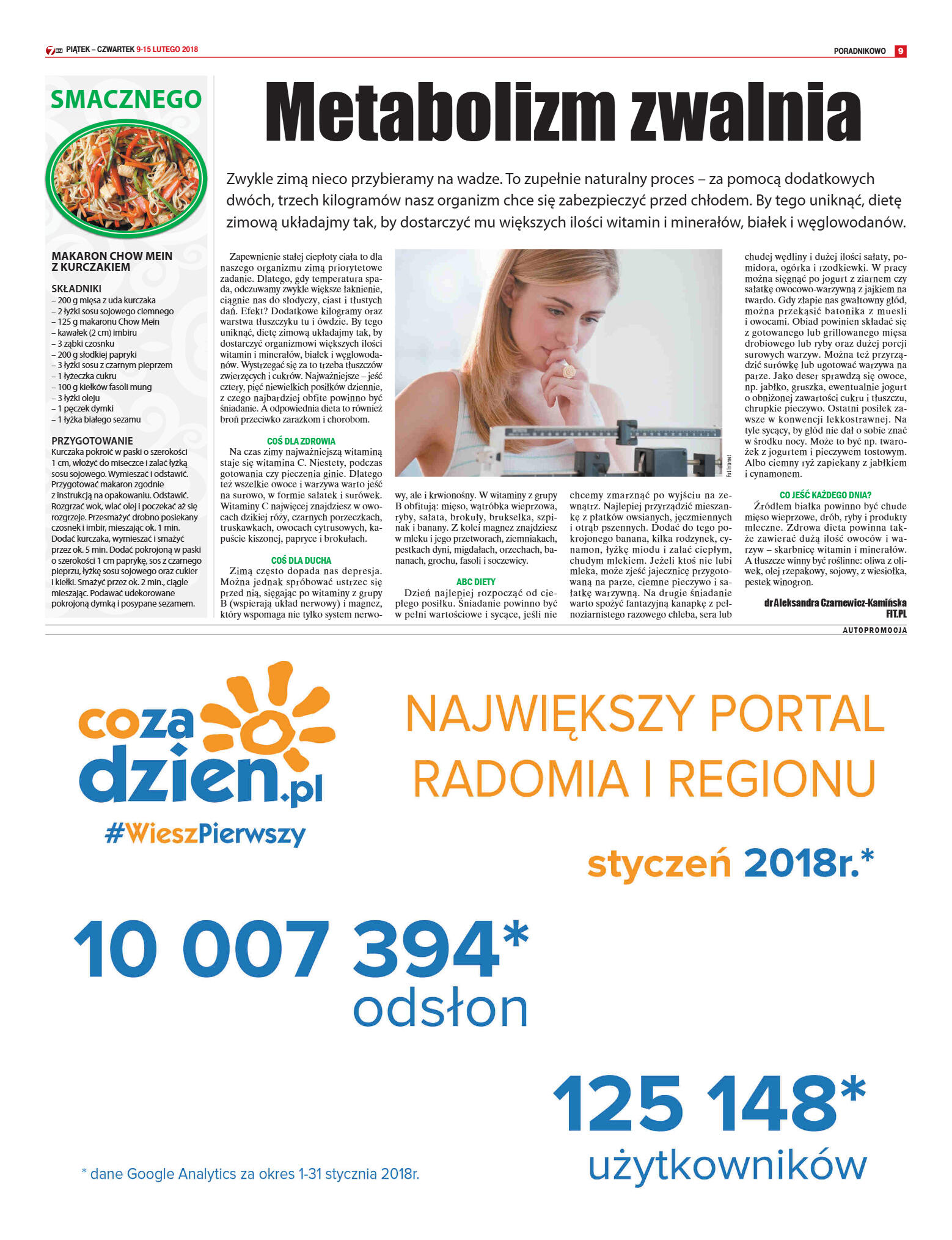 Tygodnik "7 Dni" nr 622 z dn. 09.02.2018 - strona 9