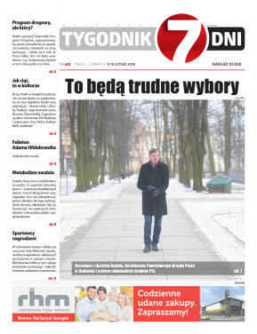 Tygodnik "7 Dni" nr 622 z dn. 09.02.2018 - strona 1