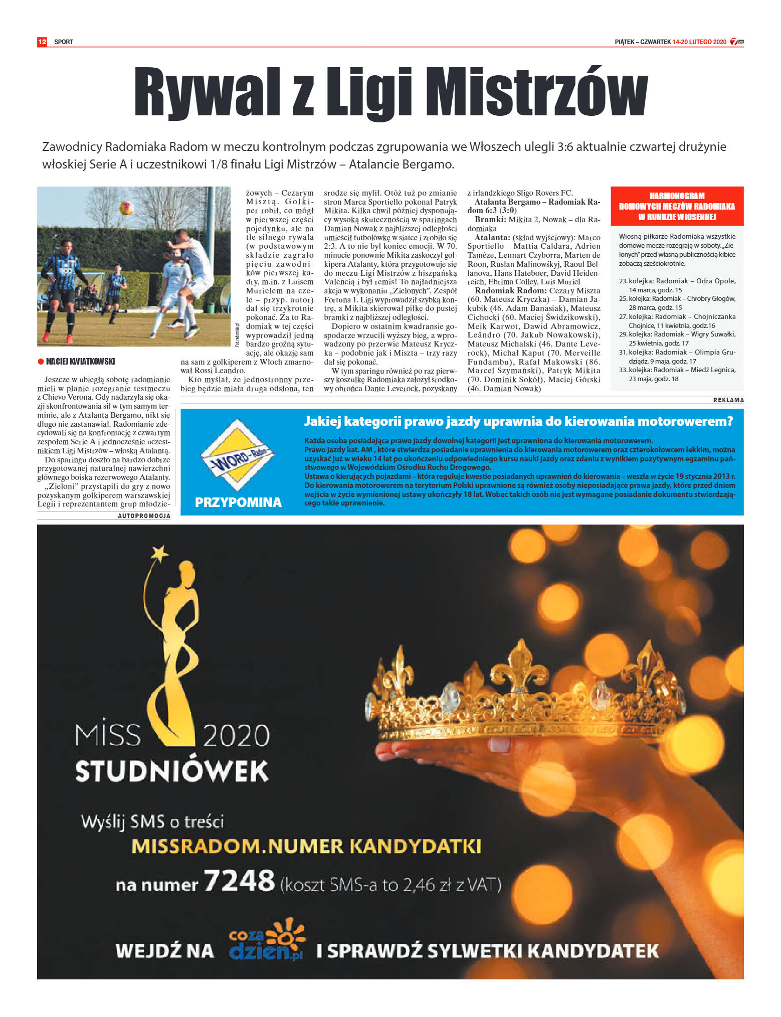 Tygodnik "7 Dni" nr 718 z 14.02.2020 - strona 12