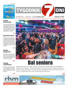 Tygodnik "7 Dni" nr 719 z 21.02.2020 - strona 1