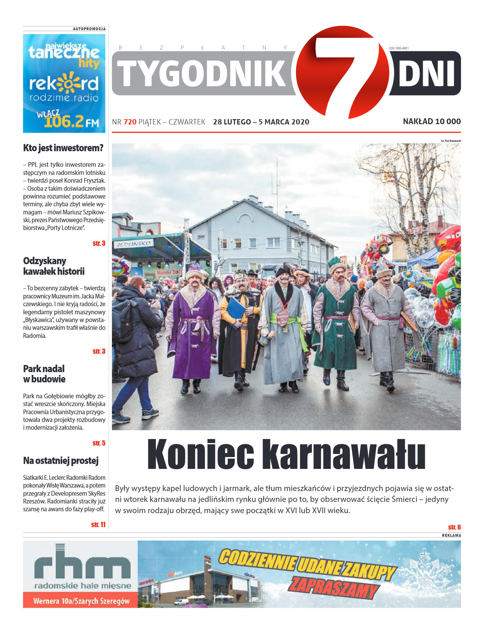 Tygodnik "7 Dni" nr 720 z 28.02.2020 - strona 1