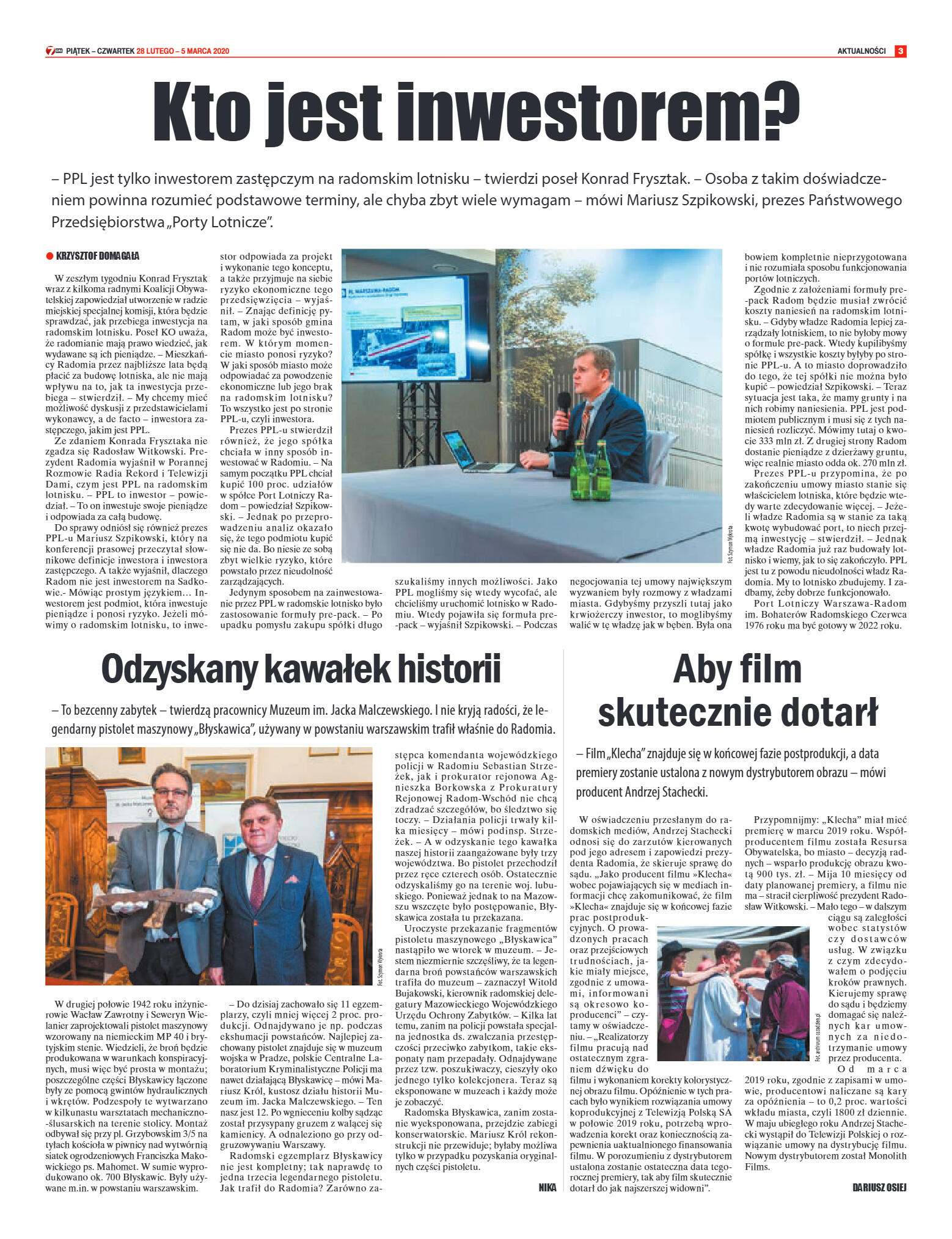 Tygodnik "7 Dni" nr 720 z 28.02.2020 - strona 3