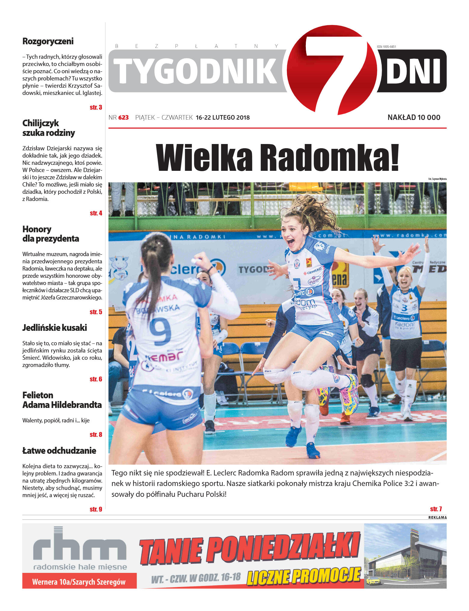 Tygodnik "7 Dni" nr 623 z dn. 16.02.2018 - strona 1