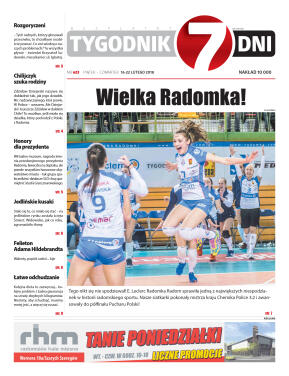 Tygodnik "7 Dni" nr 623 z dn. 16.02.2018 - strona 1