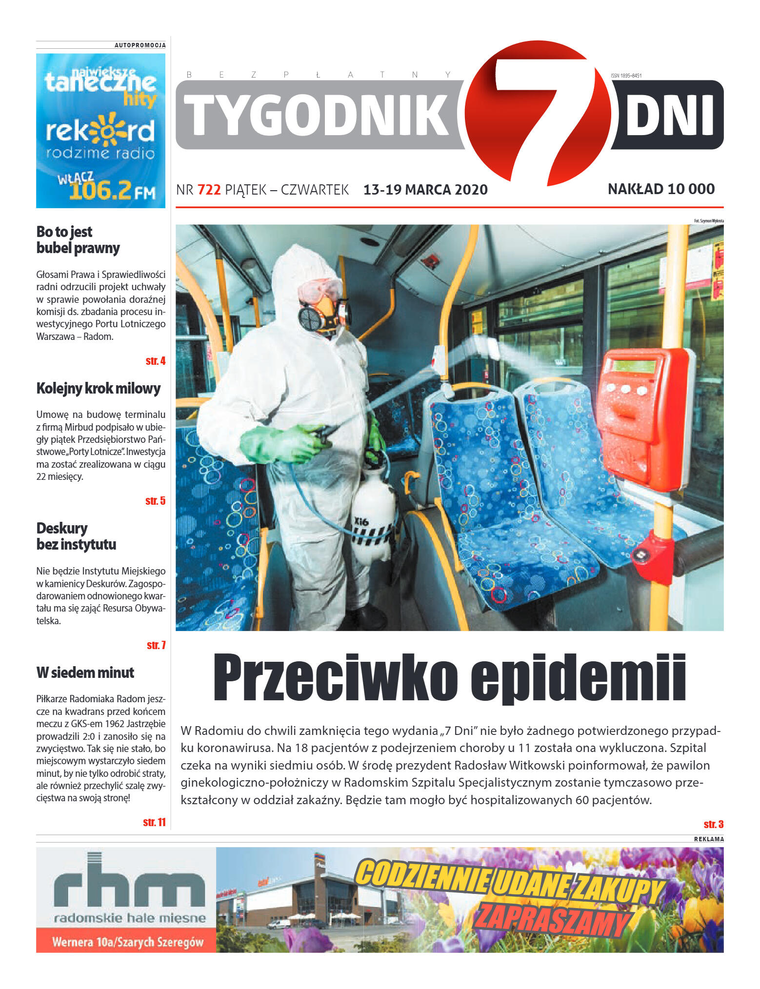 Tygodnik "7 Dni" nr 722 z 13.03.2020 - strona 1