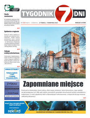 Tygodnik "7 Dni" nr 723 z 27.03.2020 - strona 1